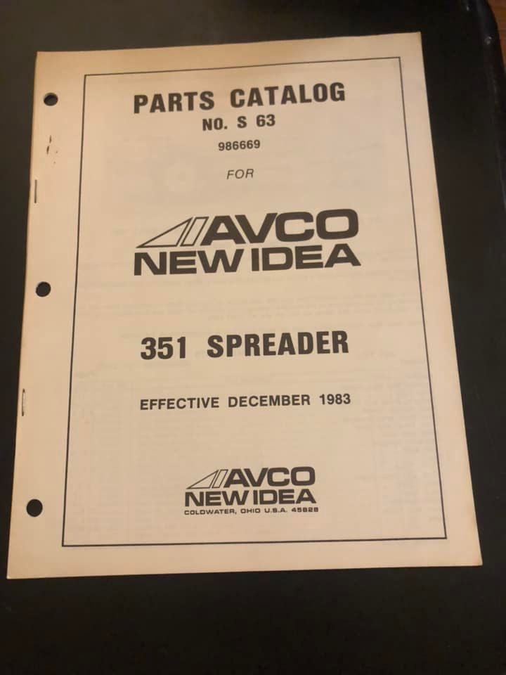New Idea _ 351 Spreader _ Parts Catalog