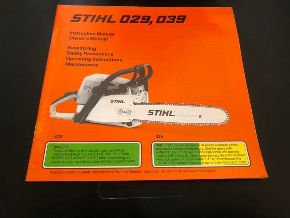 Stihl _ 029, 039 Instructions & Owner’s Manual