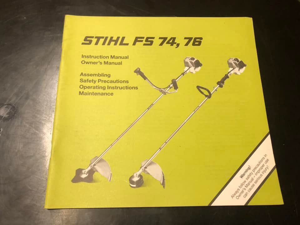 Stihl _ FS 74, 76 Instructions & Owner’s Manual