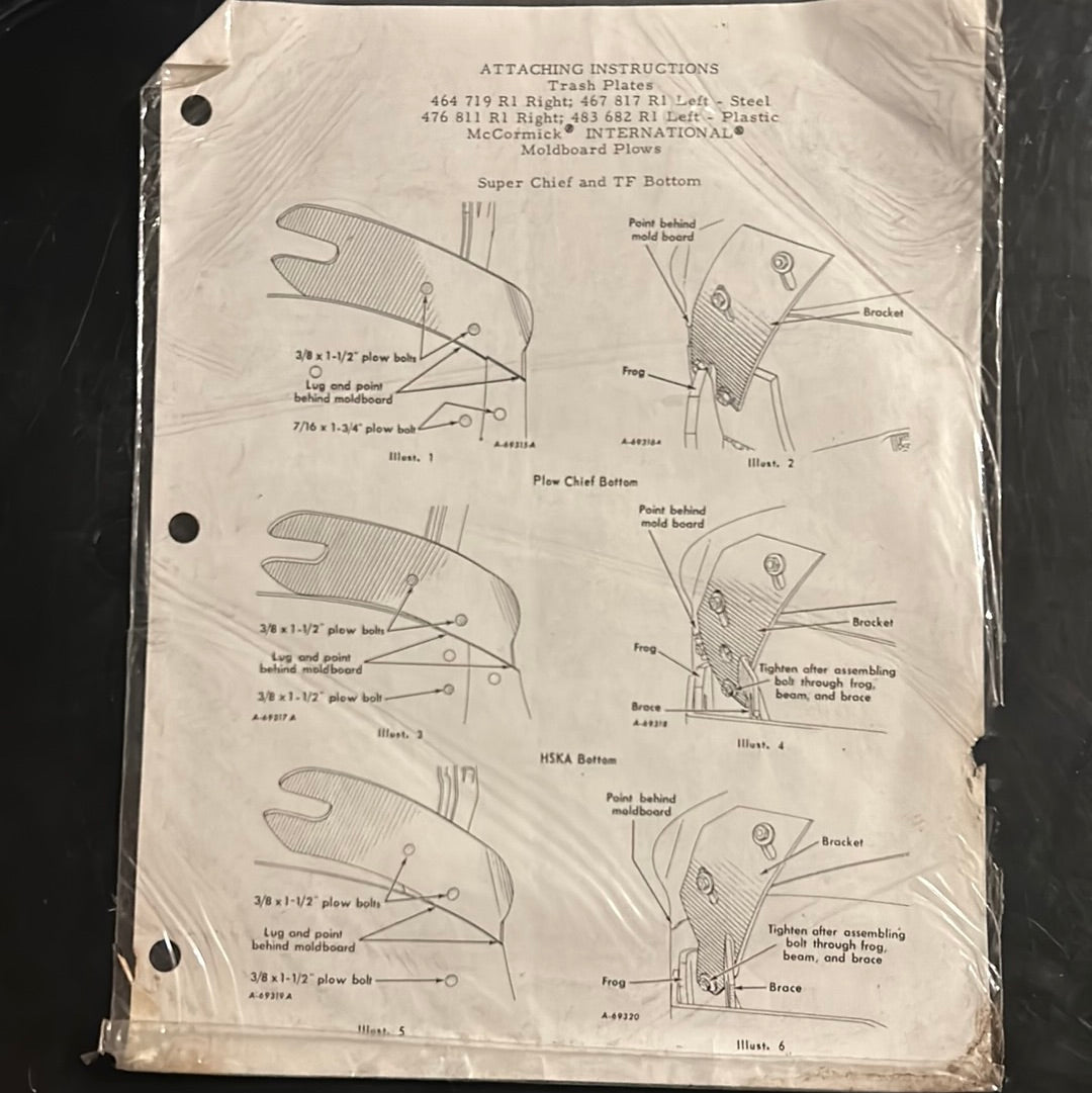 Single page Manuals, Supplements & Various Single Pages - IH & McCormick