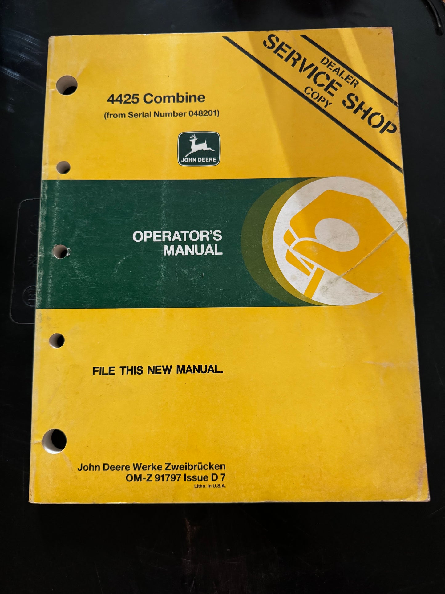 John Deere _ 4425 Combine Manual