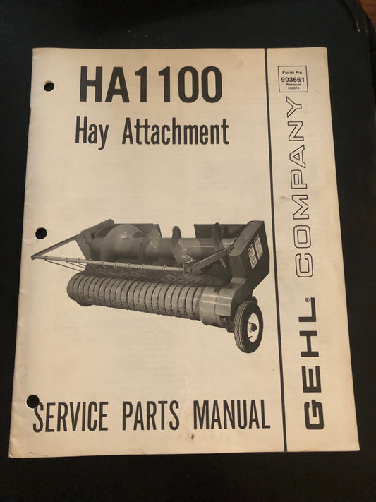 Gehl _ Hay Attachment HA1100 _ Service Parts Manual