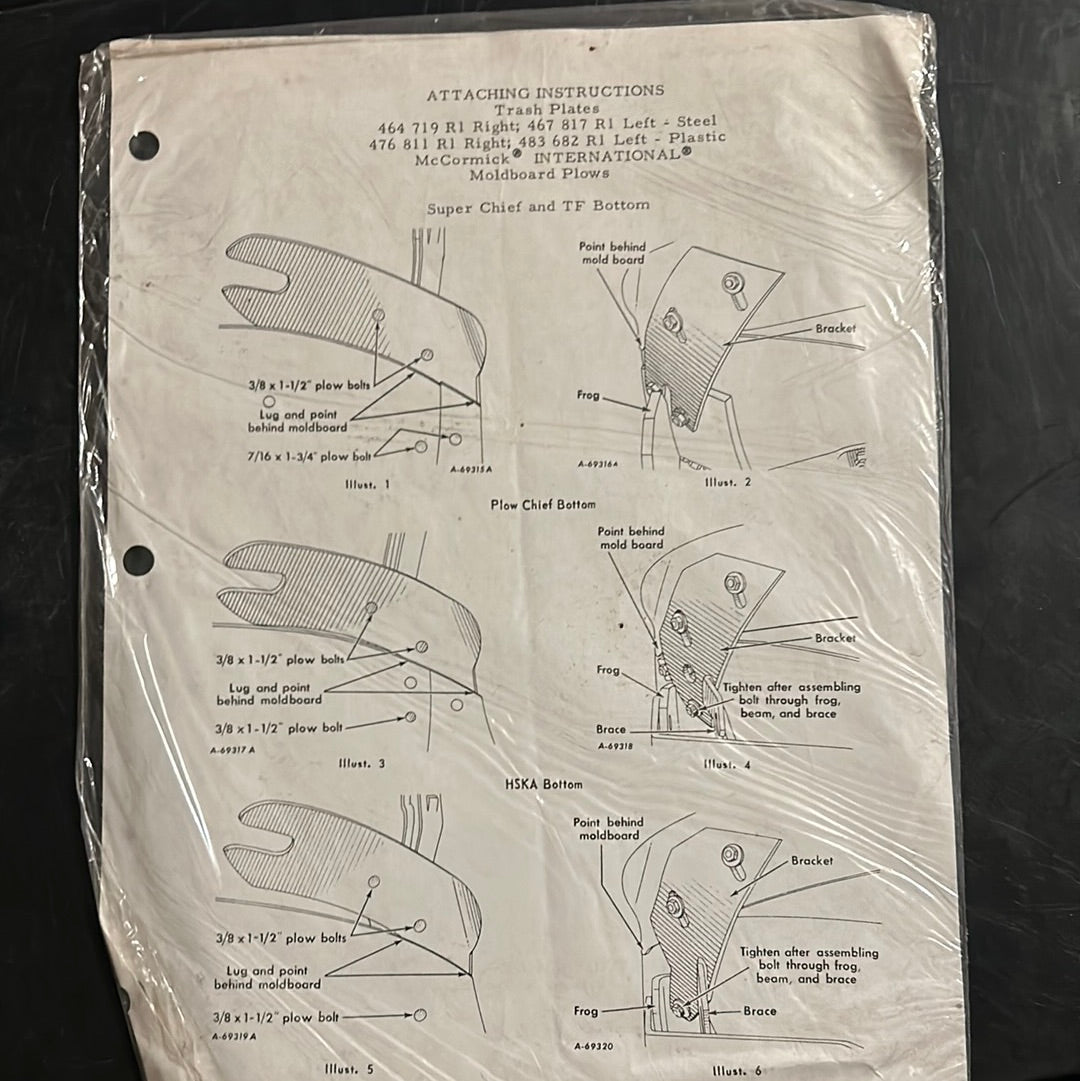 Single page Manuals, Supplements & Various Single Pages - IH & McCormick