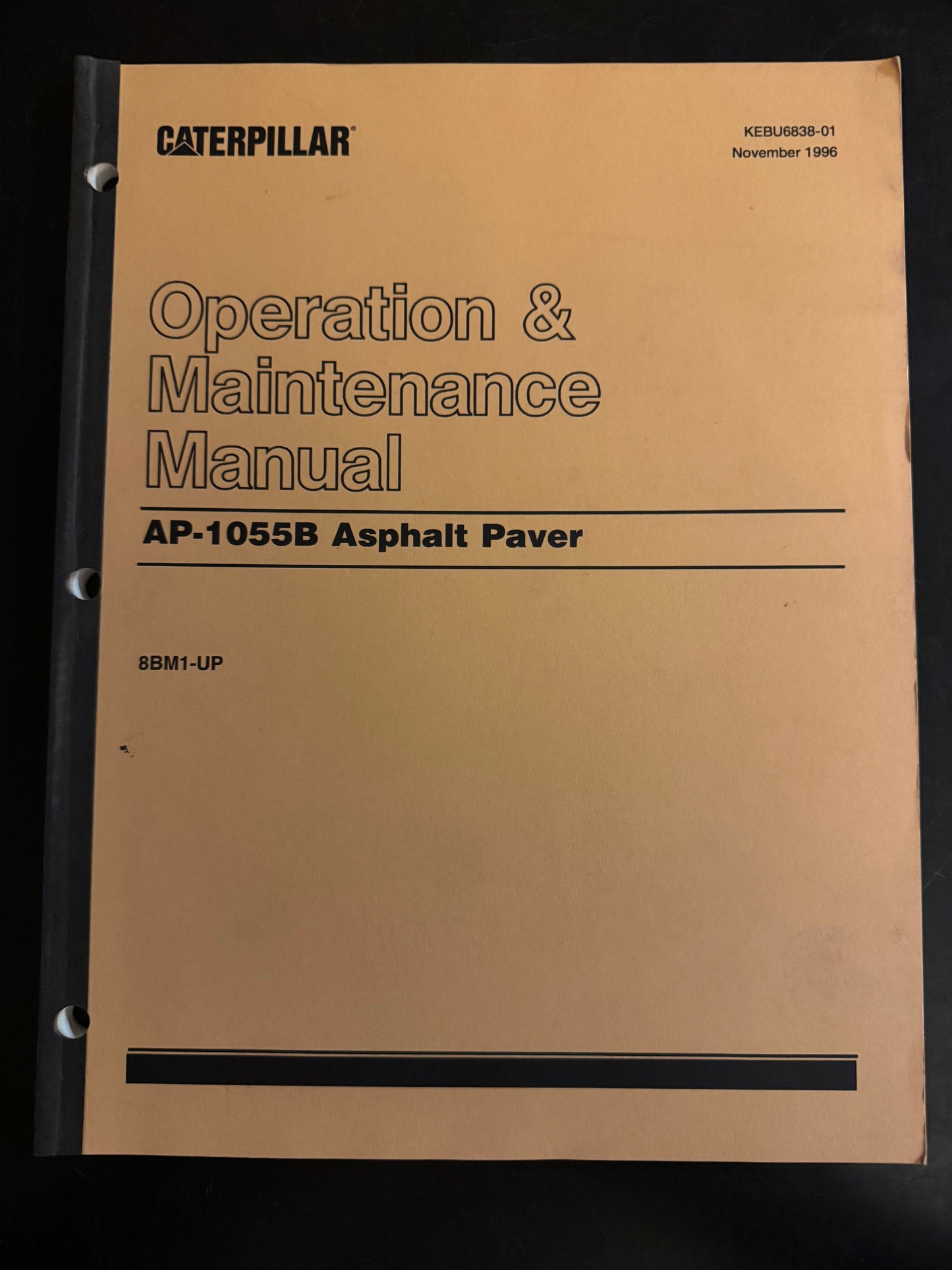 Caterpillar _ AP-1055B Asphalt Paver _ Operation & Maintenance Manual