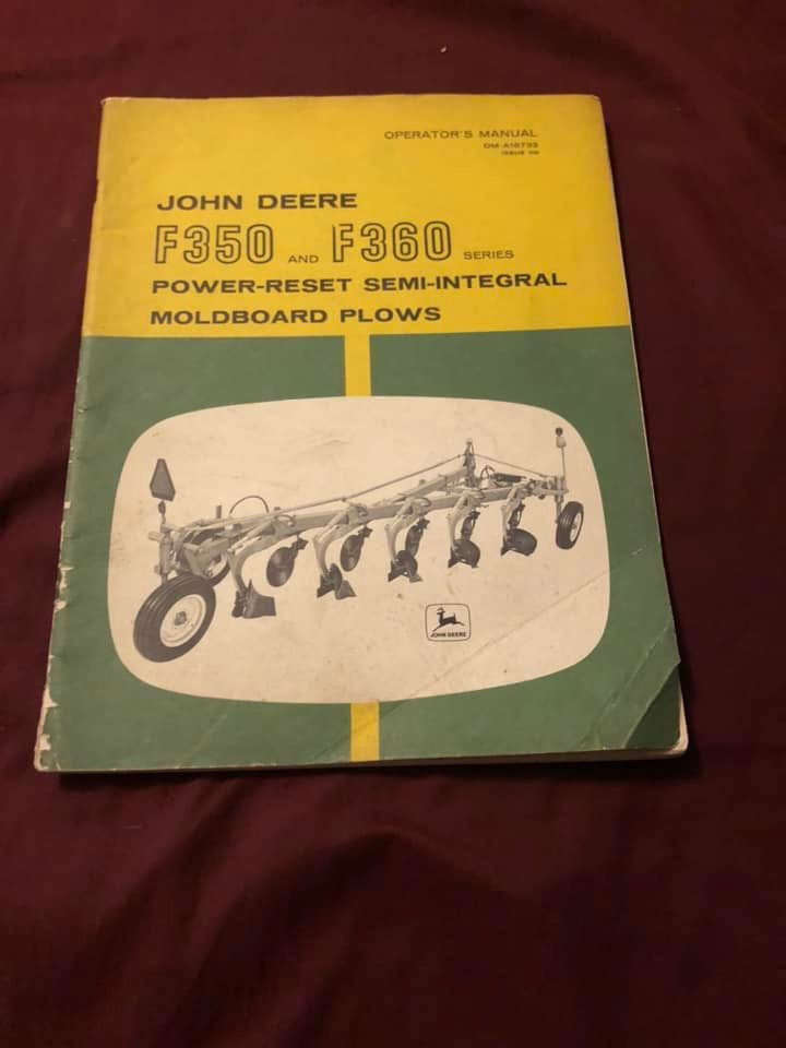 John Deere _ F350 & F360 Power-Reset Semi-Integral Moldboard Plows _ Operator's Manual
