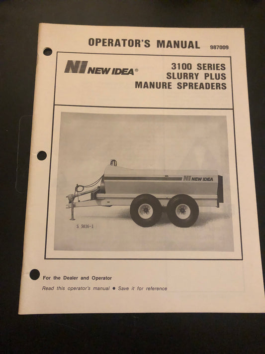 New Idea _ 3100 series Slurry Plus Manure Spreaders _ Operator’s Manual