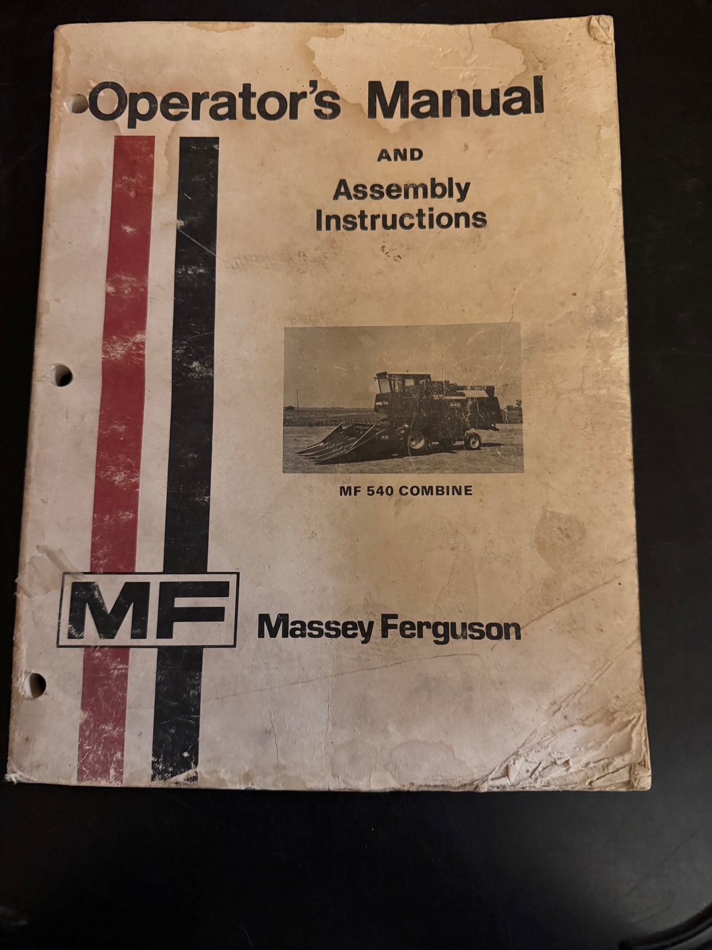 Massey _ MF 540 Combine _ Operators & Assembly Instructions