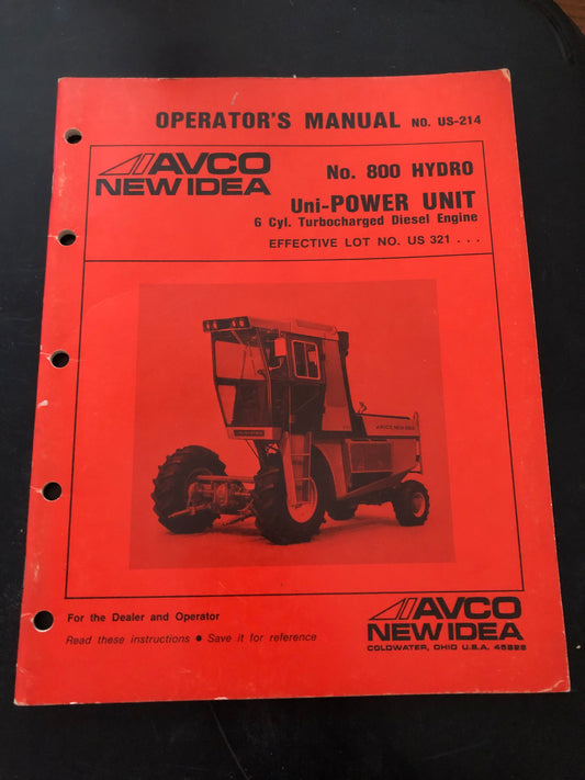 New Idea _ No.800 Hydro Uni-Power Unit US-214 _ Operator’s Manual
