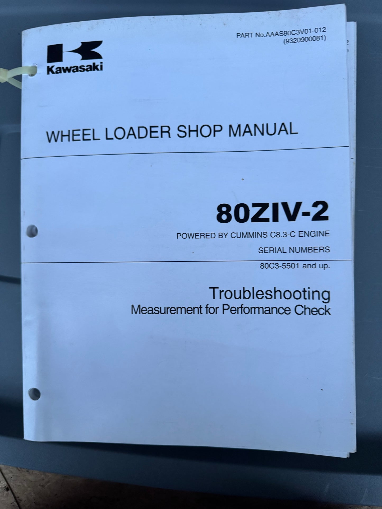 Kawasaki _ 80ZIV-2 Wheel Loader _ Troubleshooting Shop Manual