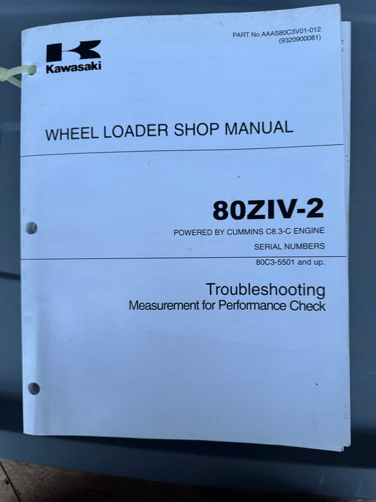 Kawasaki _ 80ZIV-2 Wheel Loader _ Troubleshooting Shop Manual