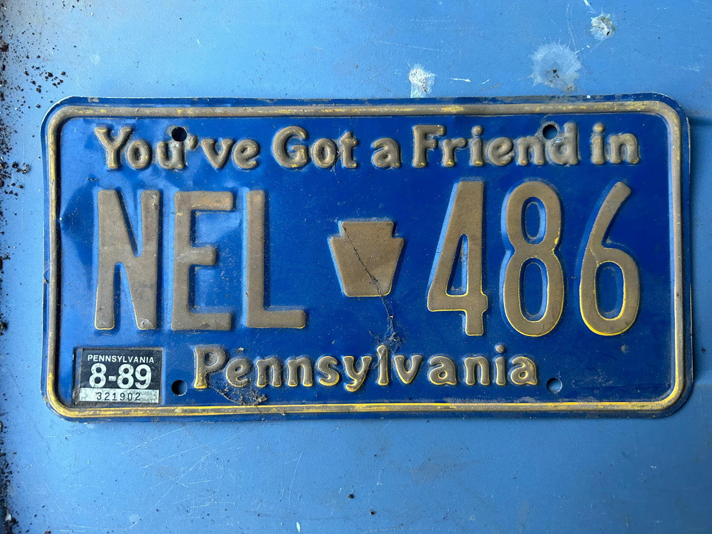 Vintage License Plate - Youve Got A Friend in Pennsylvania