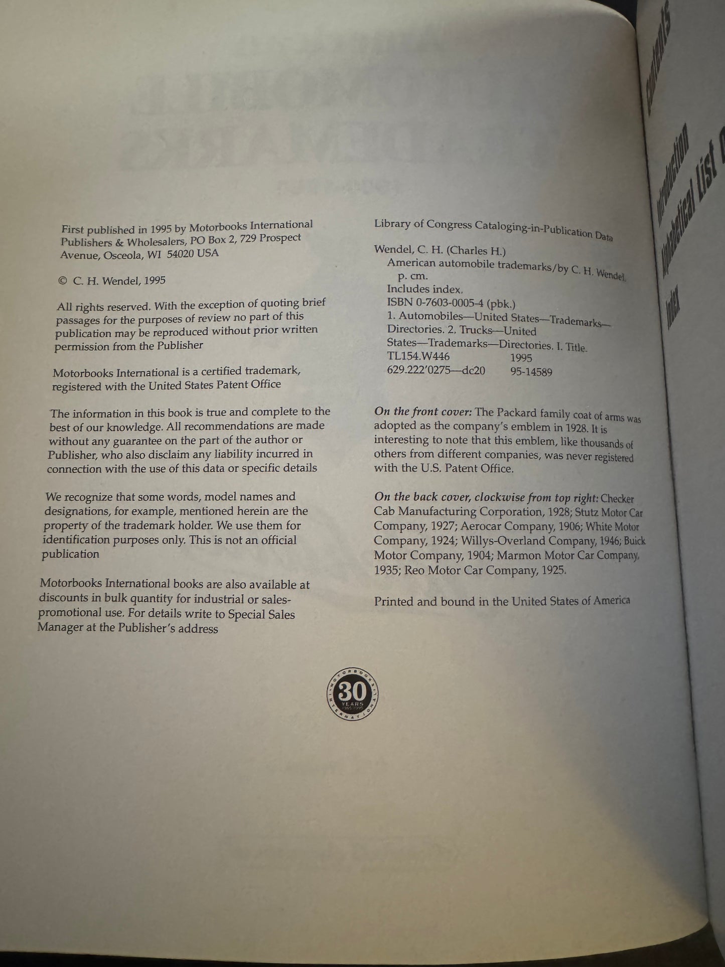 Automobile Trademarks 1900-1960