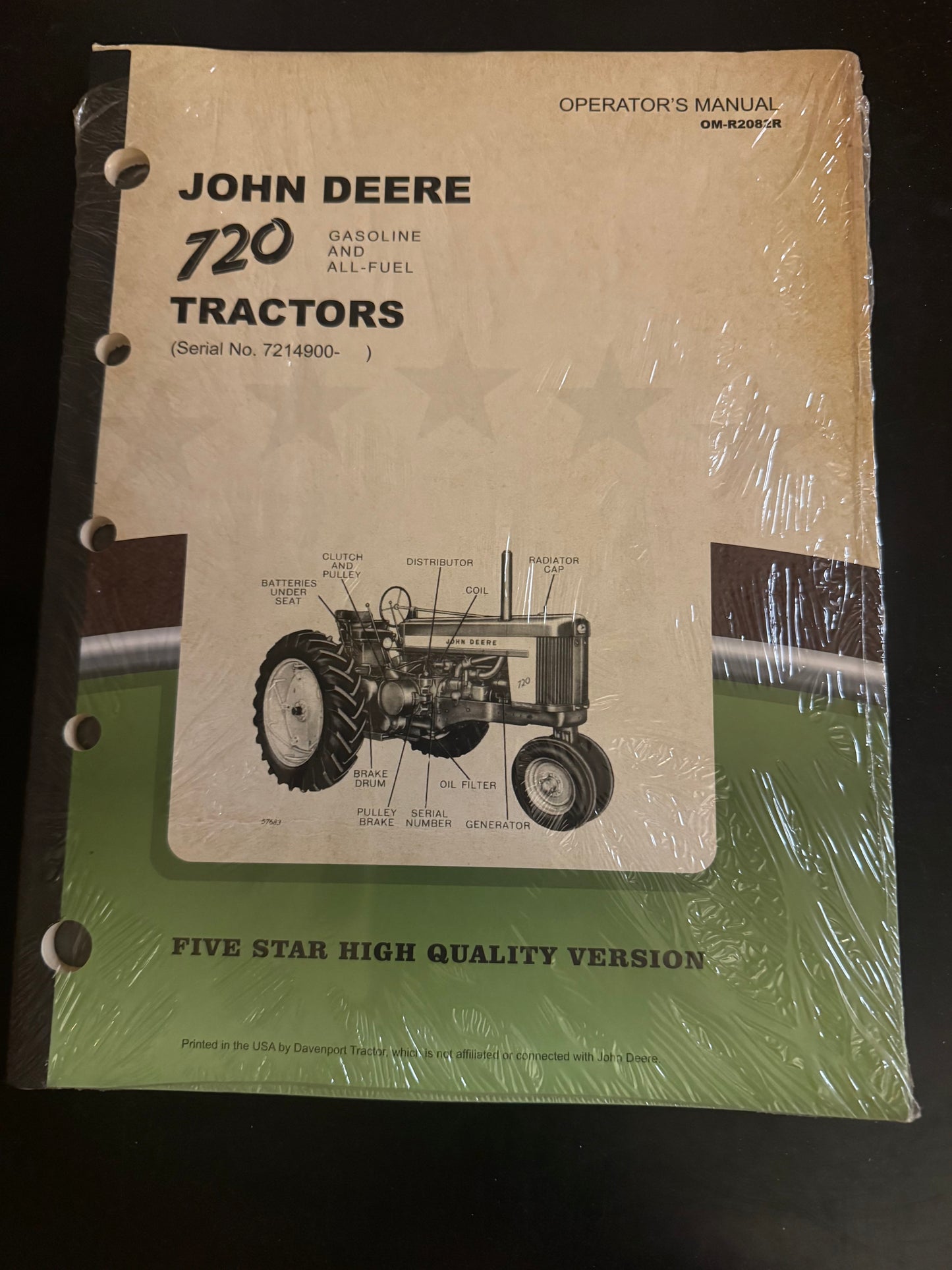 John Deere _ 720 Gasoline & all-fuel Tractor _ operator’s manual OM-R2082R