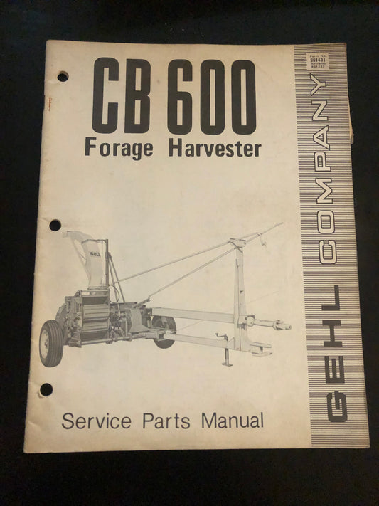 Gehl _ CB 600 Forage Harvester _ Service Parts Manual