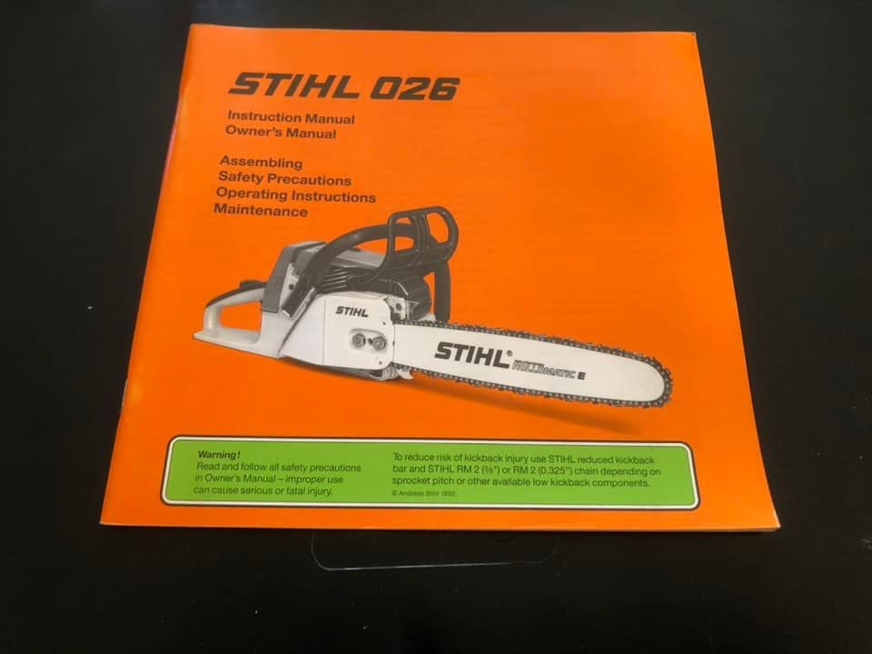 Stihl _ 026 Instructions & Owner’s Manual