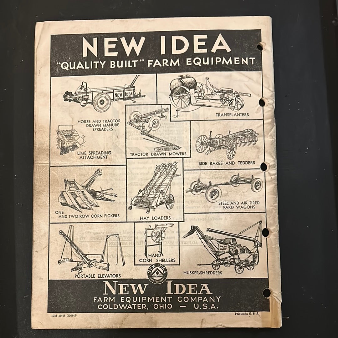 New Idea _ No P-149 One Row Corn Picker _ Instructions & Repair Parts List