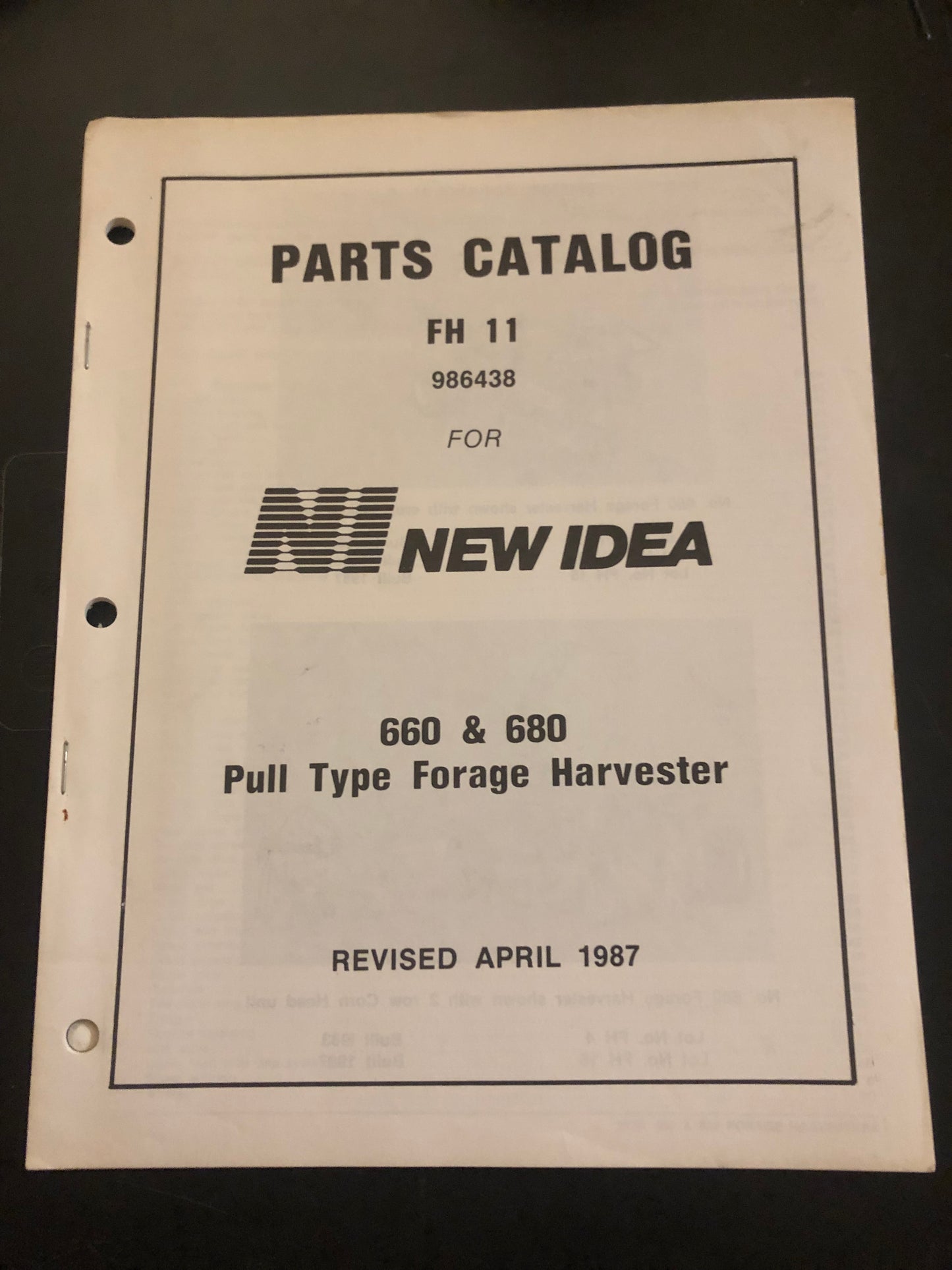 New Idea _ 660 & 680 Pull Type Forage Harvester FH11 _ Parts Catalog
