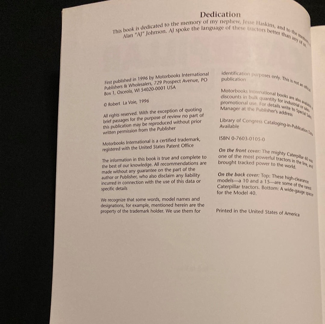 Caterpillar Gas Tractor Restoration & Interchange Manual Models 10 to 70