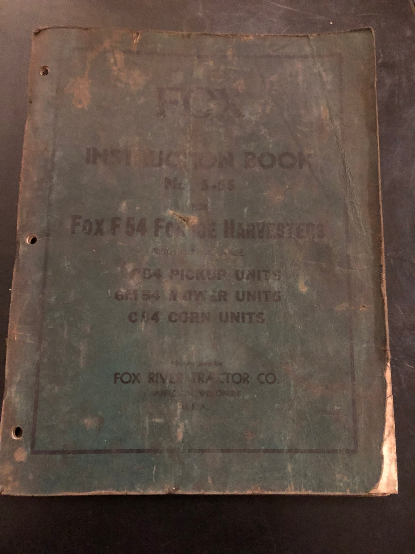 Fox _ F54 Forage Harvester _ Instruction Book no 5-55