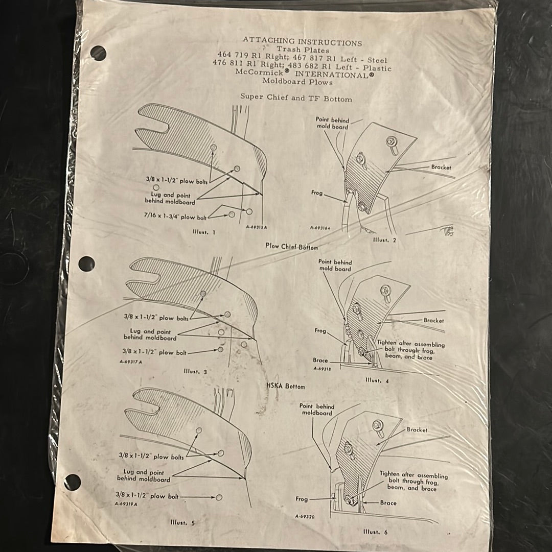 Single page Manuals, Supplements & Various Single Pages - IH & McCormick