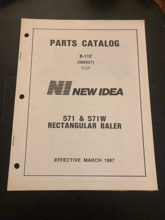 New Idea _ 571 & 571W Rectangular Baler B-112 (986827)_ Parts Catalog