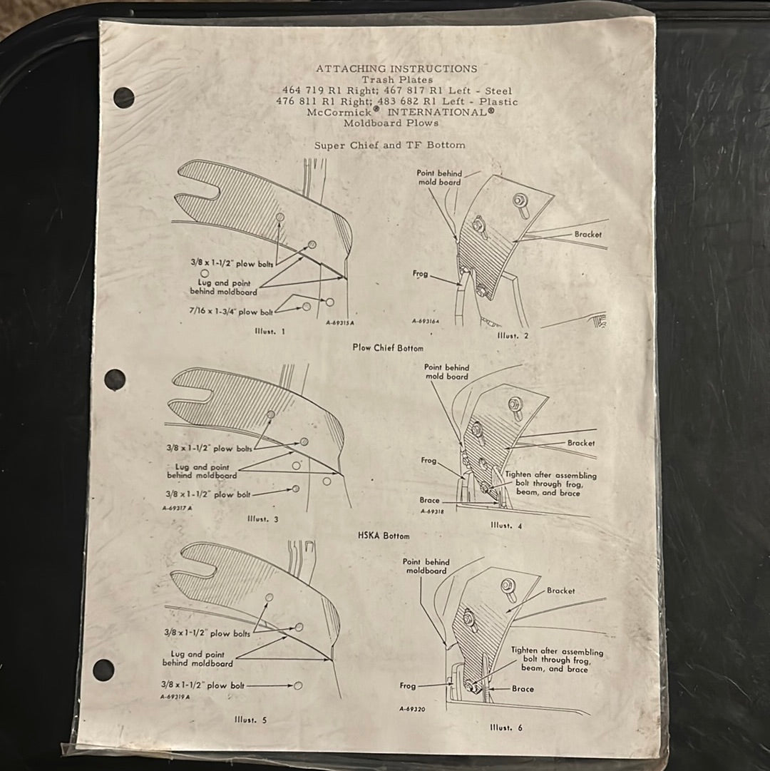Single page Manuals, Supplements & Various Single Pages - IH & McCormick