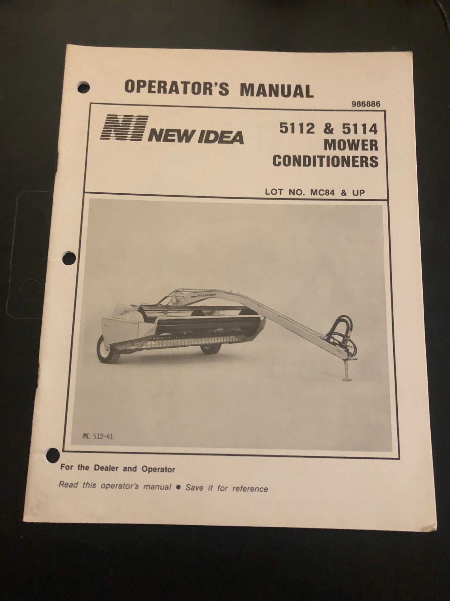 New Idea _ 5112 & 5114 Mower Conditioner _ Operator’s Manual