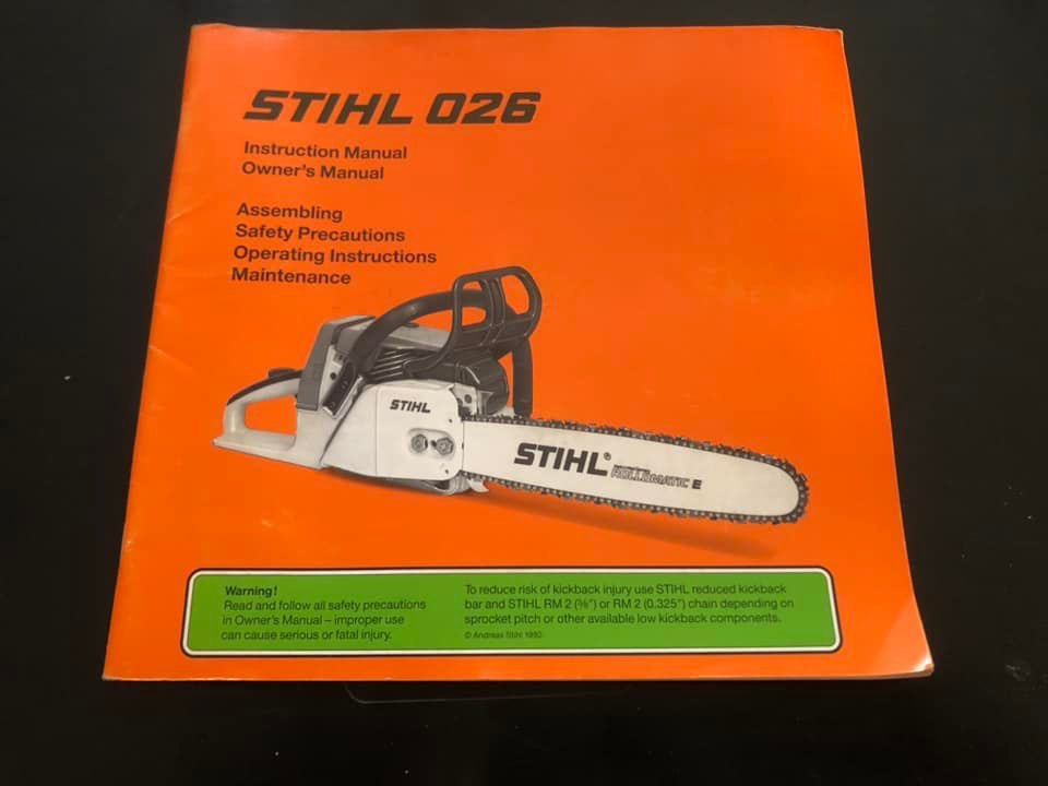 Stihl _ 026 Instructions & Owner’s Manual