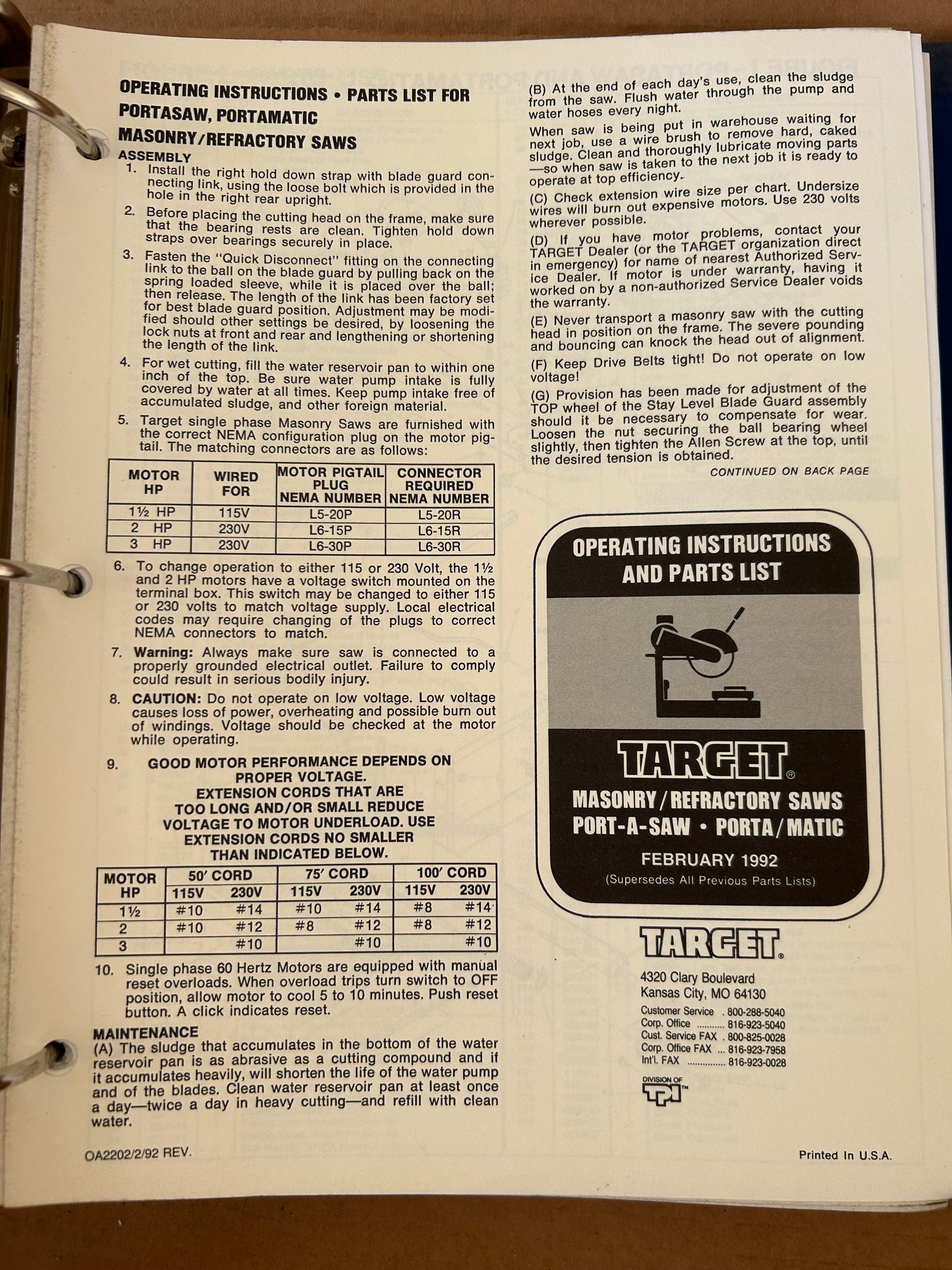 XANDER Target _ Saws & Etc Manuals vol 1