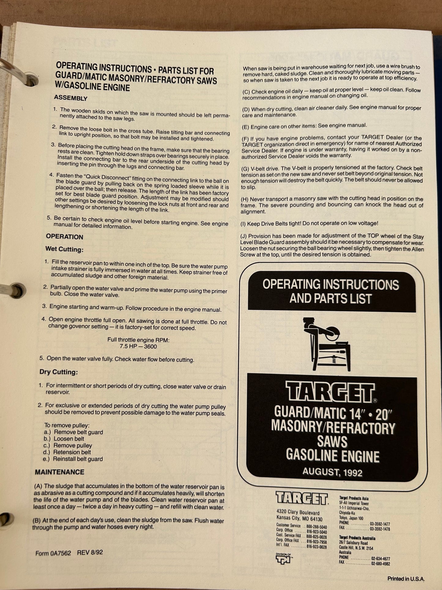 XANDER Target _ Saws & Etc Manuals vol 1