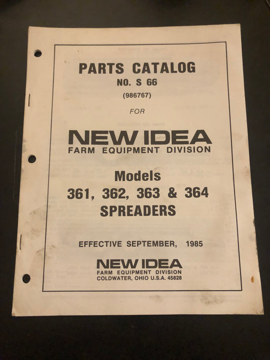 New Idea _ 361, 362, 363 & 364 Spreaders S66 _ Parts Catalog