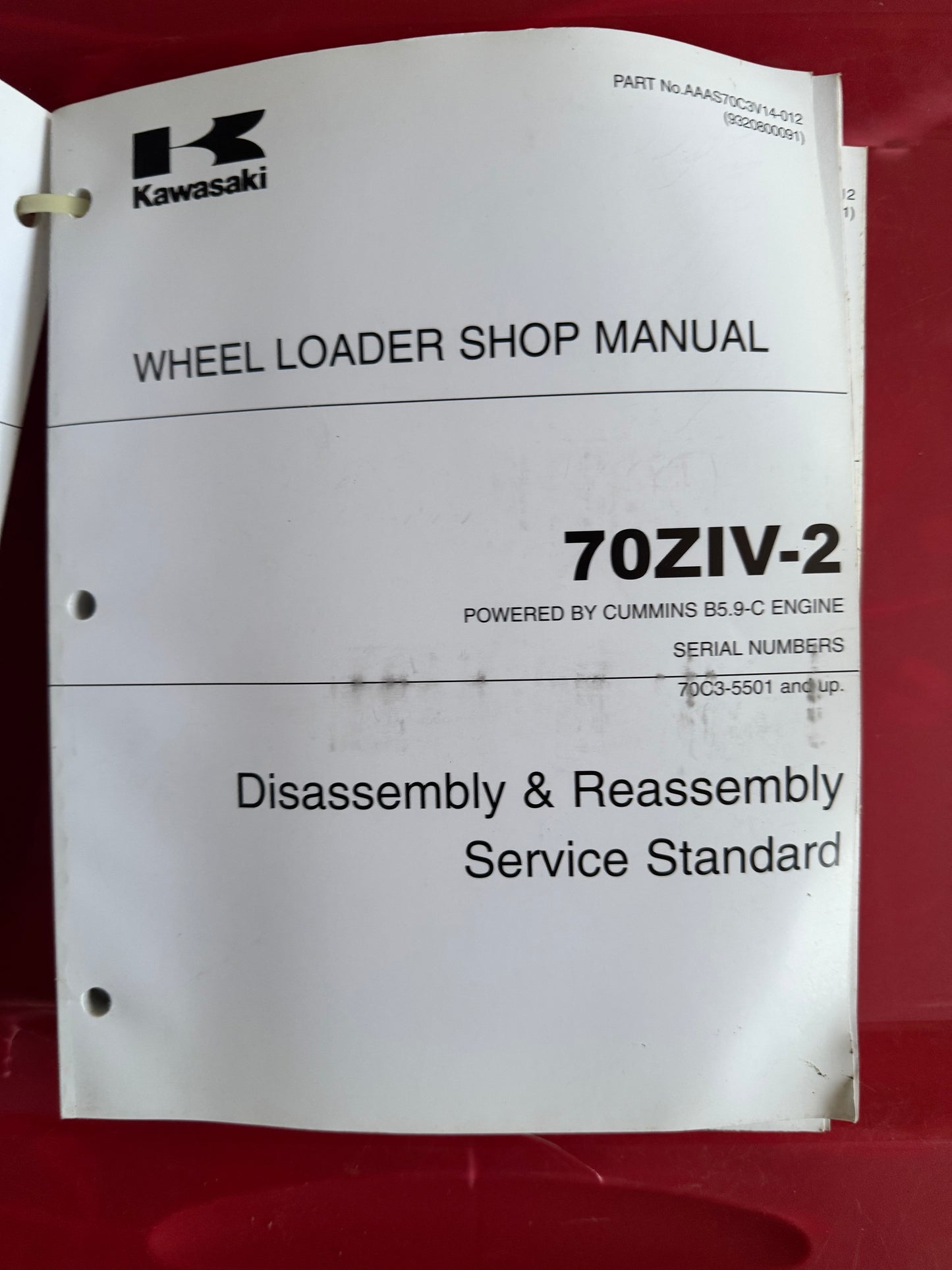Kawasaki _ 70ZIV-2 Wheel Loader _ Disassembly & Reassembly Shop Manual