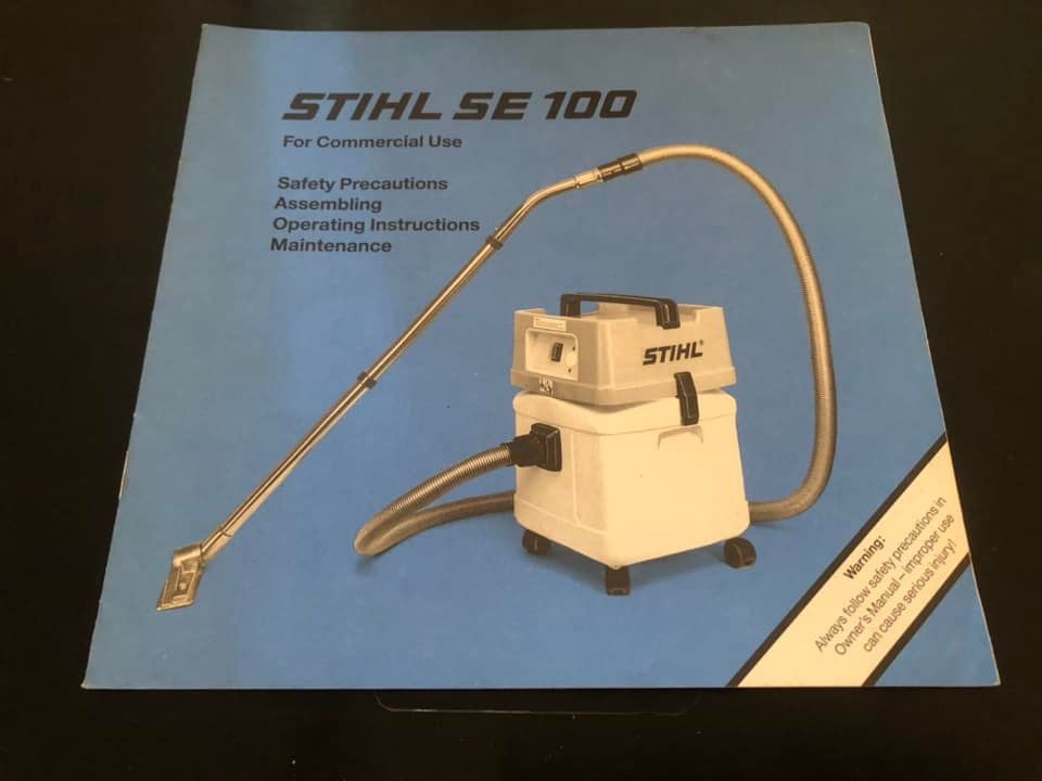 Stihl _ SE 100 for commercial use Safety, Assembly, Operating & Maintenance