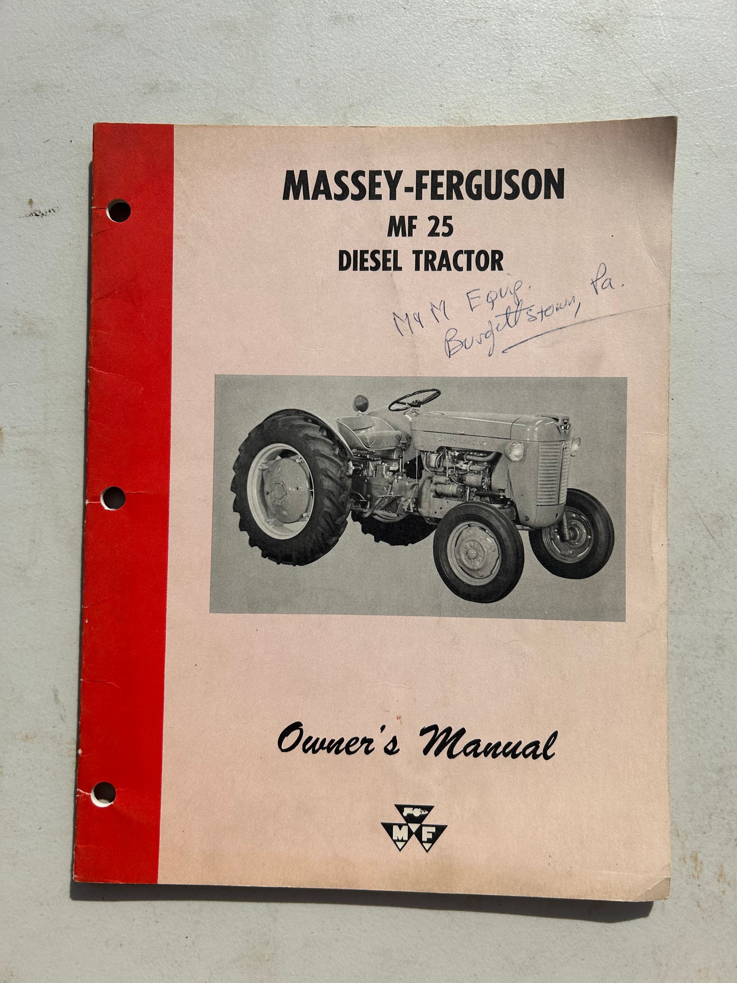 Massey Ferguson MF 25 Diesel Tractor _ Owner’s Manual