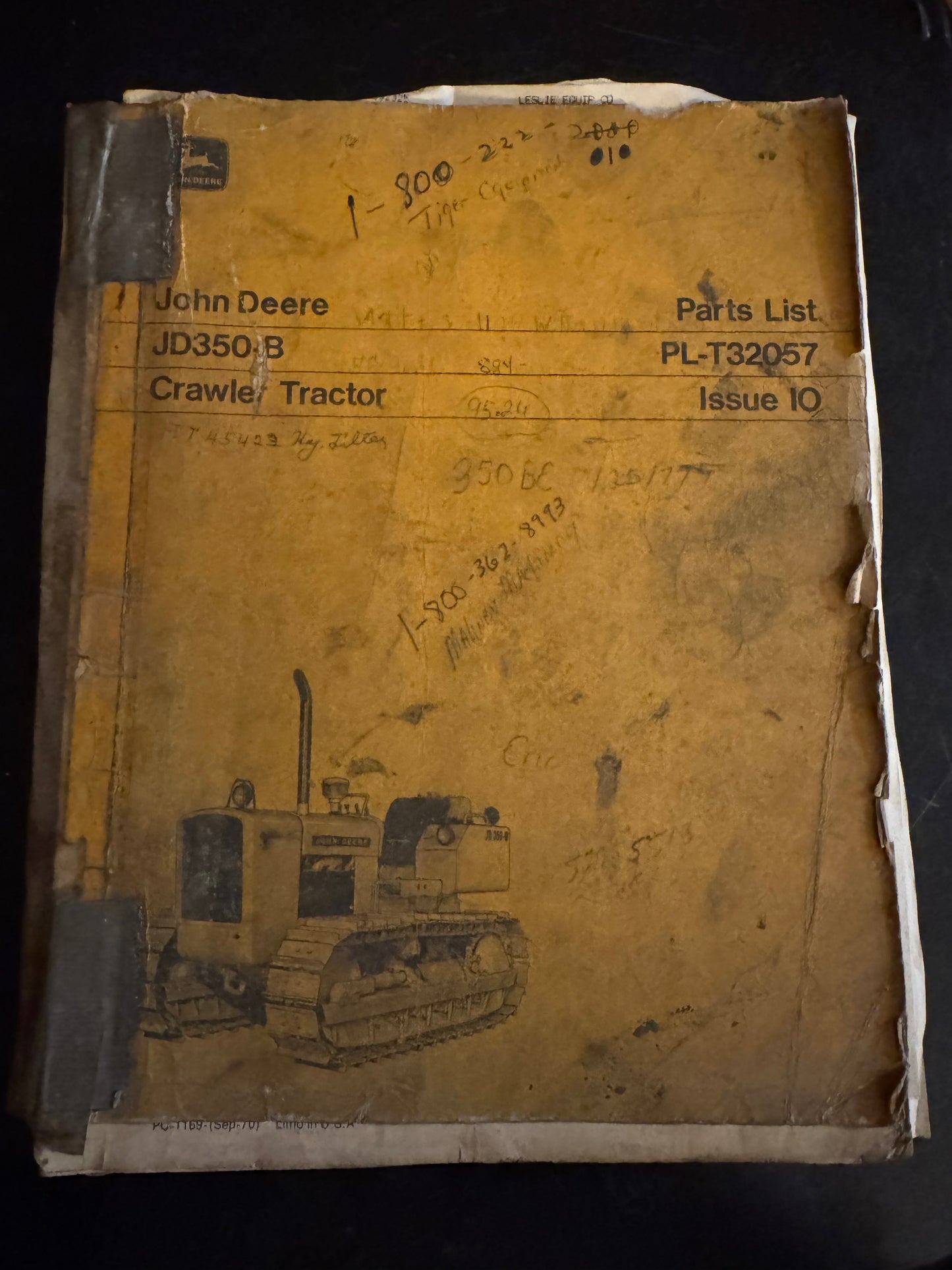 John Deere _ JD350-B Crawler Tractor _ Parts List PL-T32057 I0