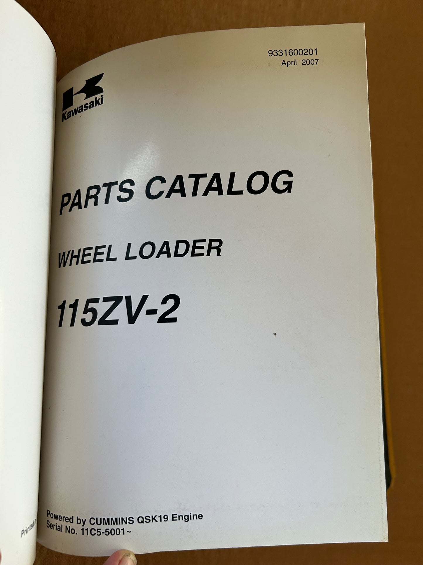 Kawasaki _ 115ZV-2 Wheel Loader _ Binder