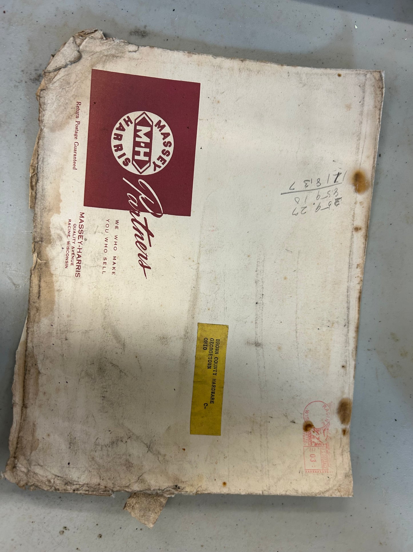 Massey-Harris Envelope