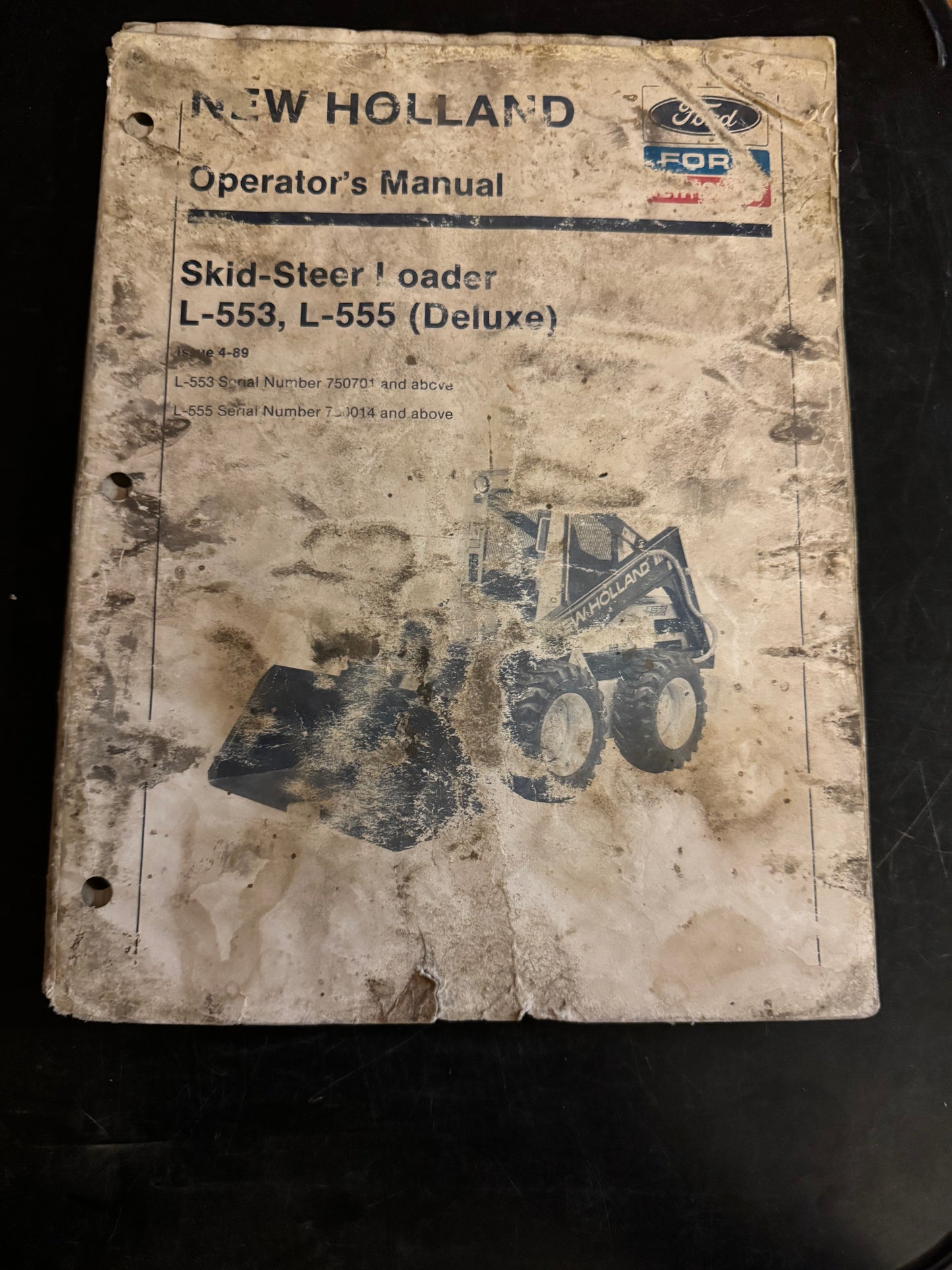 New Holland _ model L553 & L555 Skid Steer Loaders _ Operator’s Manual