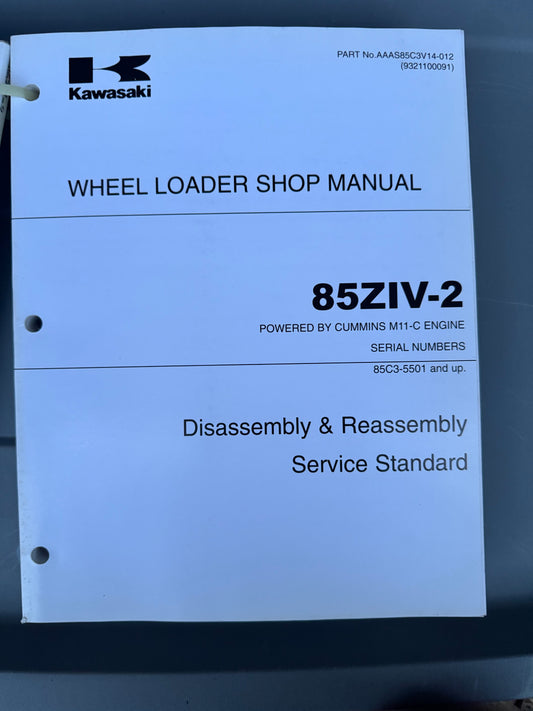 Kawasaki _ 85ZIV-2 Wheel Loader _ Disassembly & Reassembly Shop Manual
