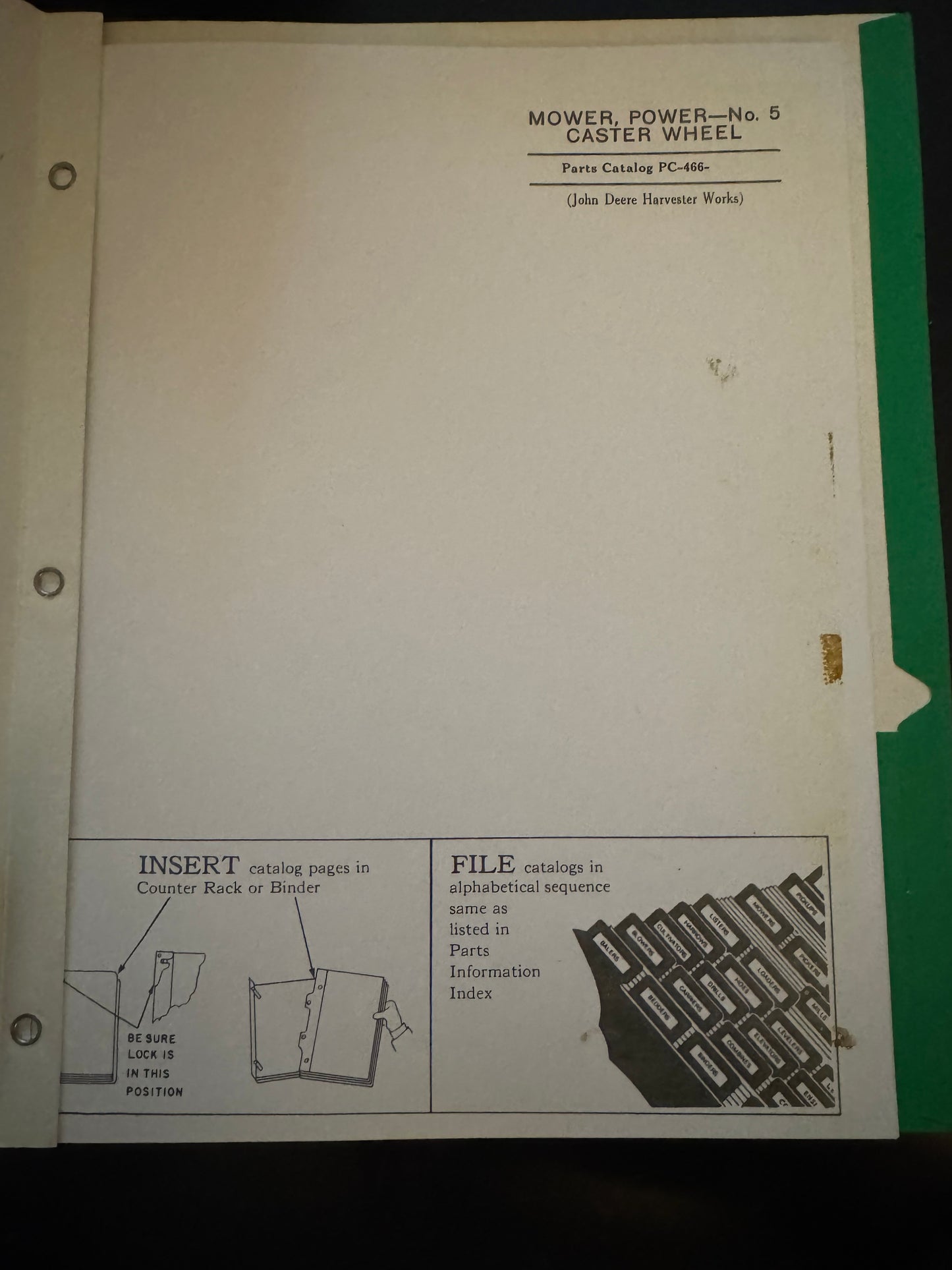 John Deere _ Mower Power no 5 _ Caster Wheel