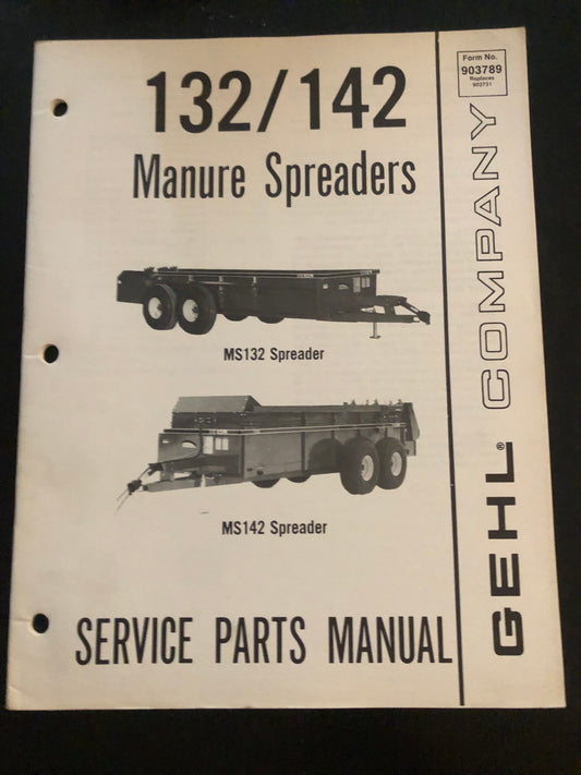 Gehl _ 132/142 Manure Spreaders _ Service Parts Manual