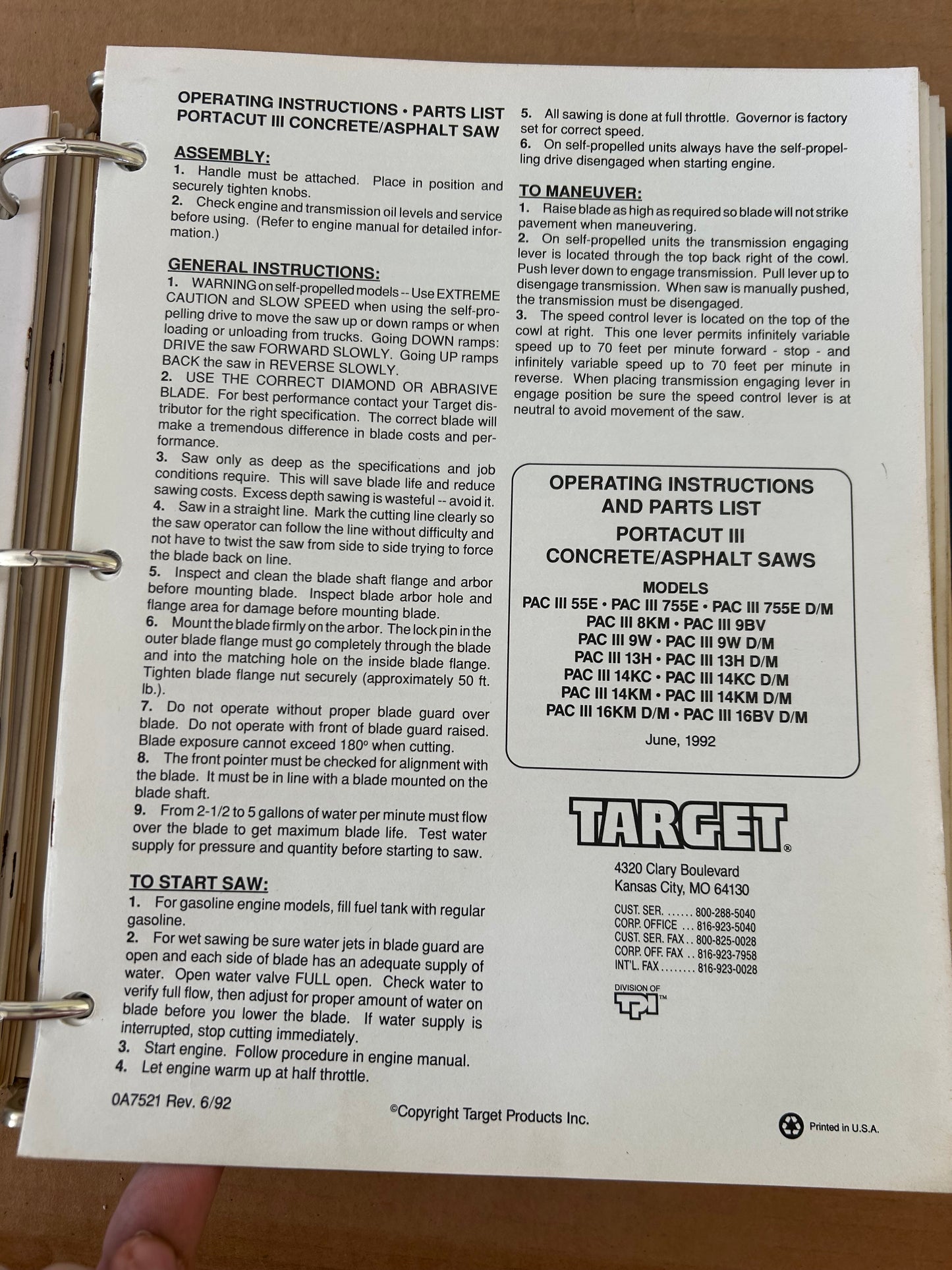 XANDER Target _ Saws & Etc Manuals vol 1