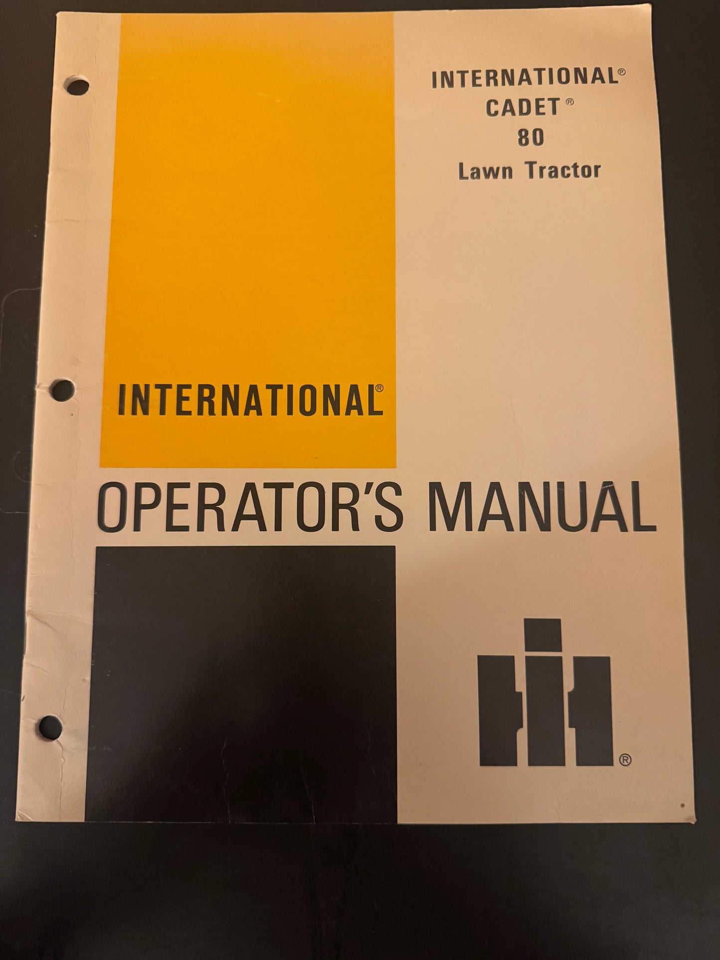 IH _ International Cadet _ 80 Lawn Tractor _ Operator’s Manual