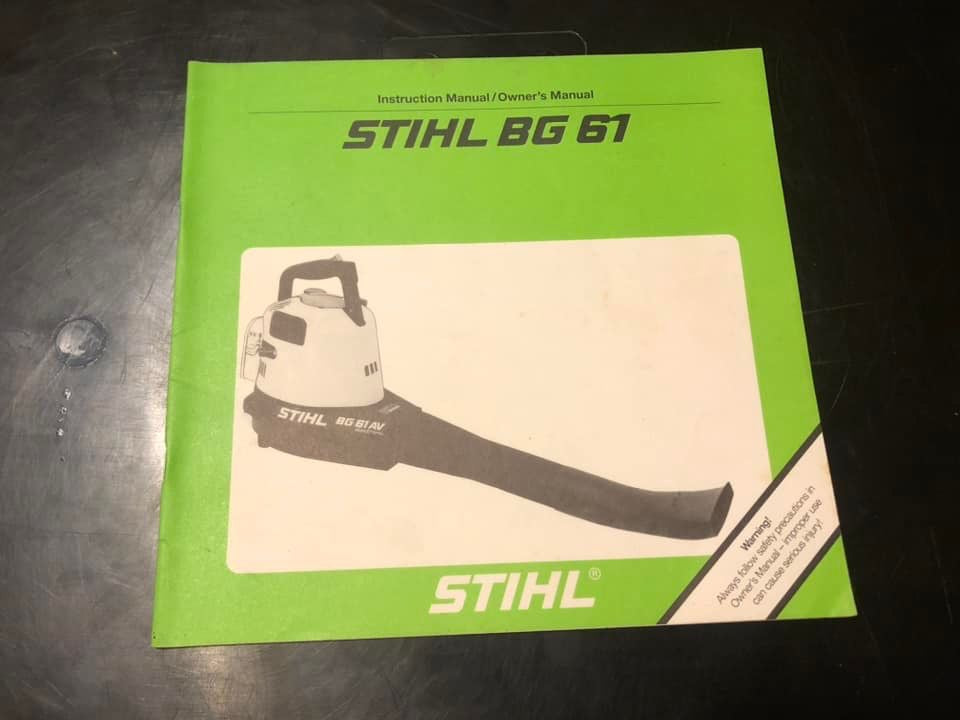 Stihl _ BG 61 Instructions & Owner’s Manual
