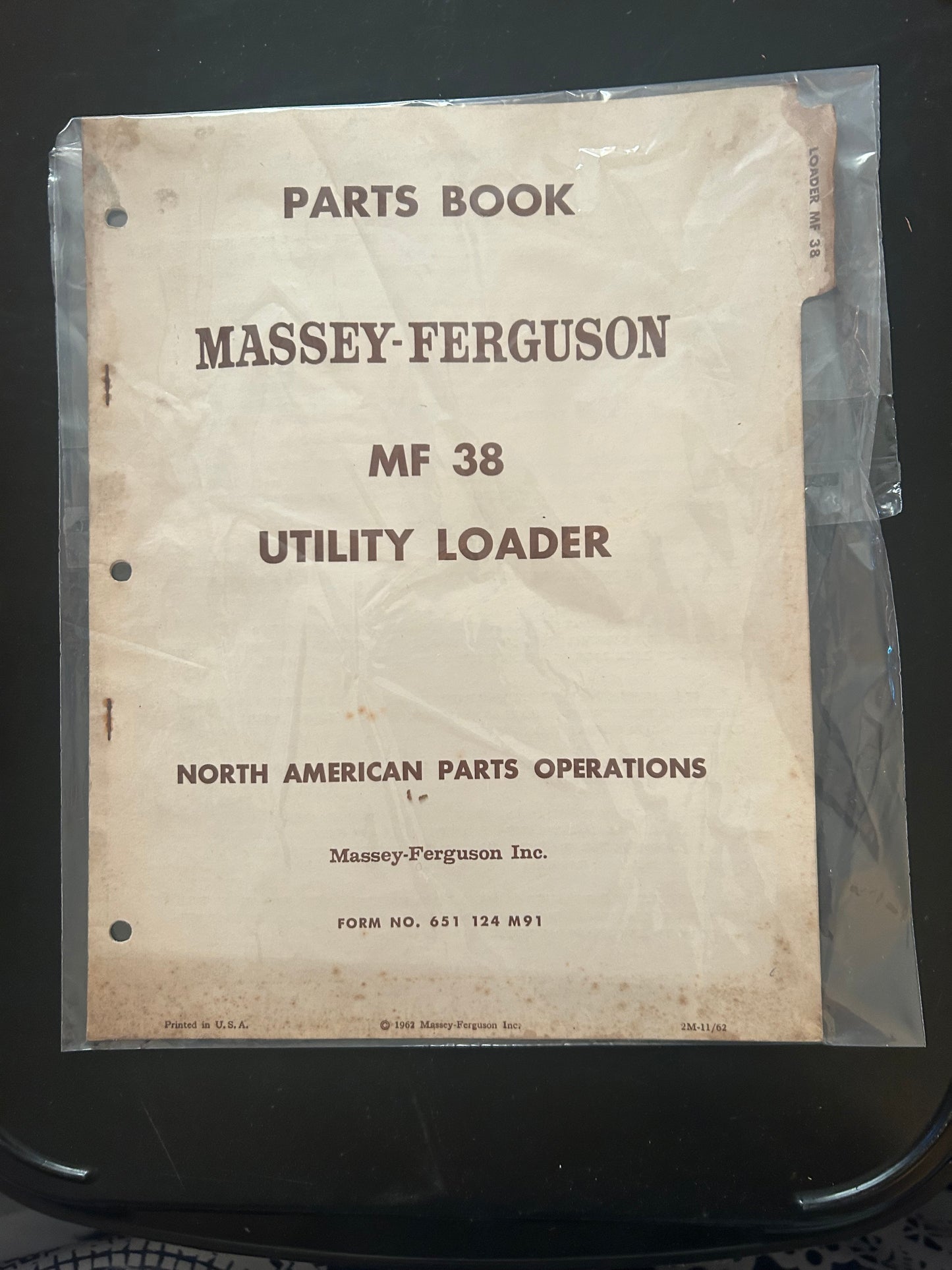 Massey Ferguson _ MF 38 Utility Loader _ Parts Book
