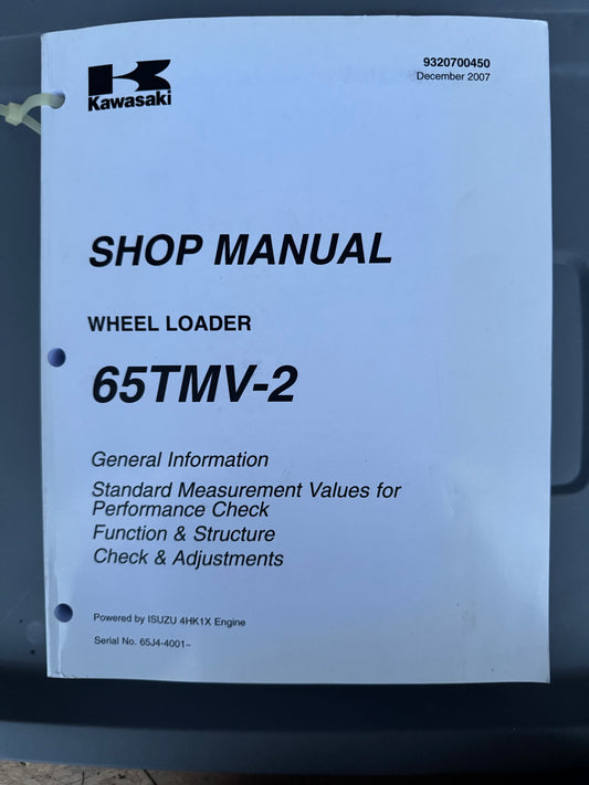 Kawasaki _ 65TMV-2 Wheel Loader _ General Information Shop Manual