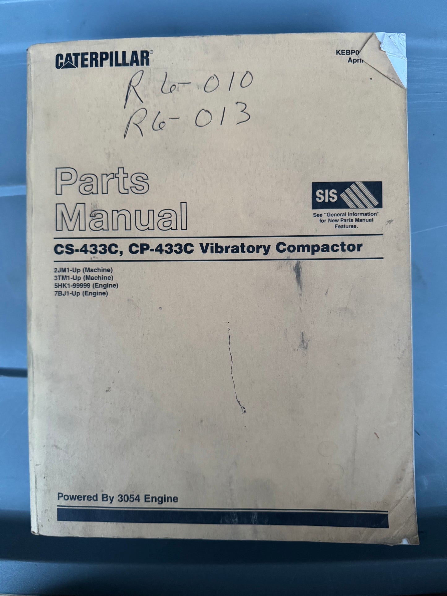 Caterpillar CS-433C, CP-433C Vibratory Compactor Parts Manual