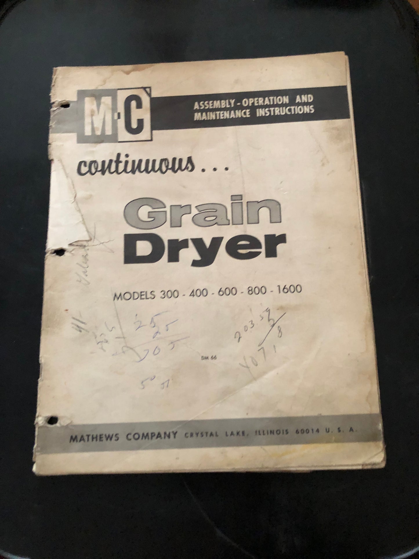 MC _ Continuous Dryer _ Assembly, Operation & Maintenance Instructions