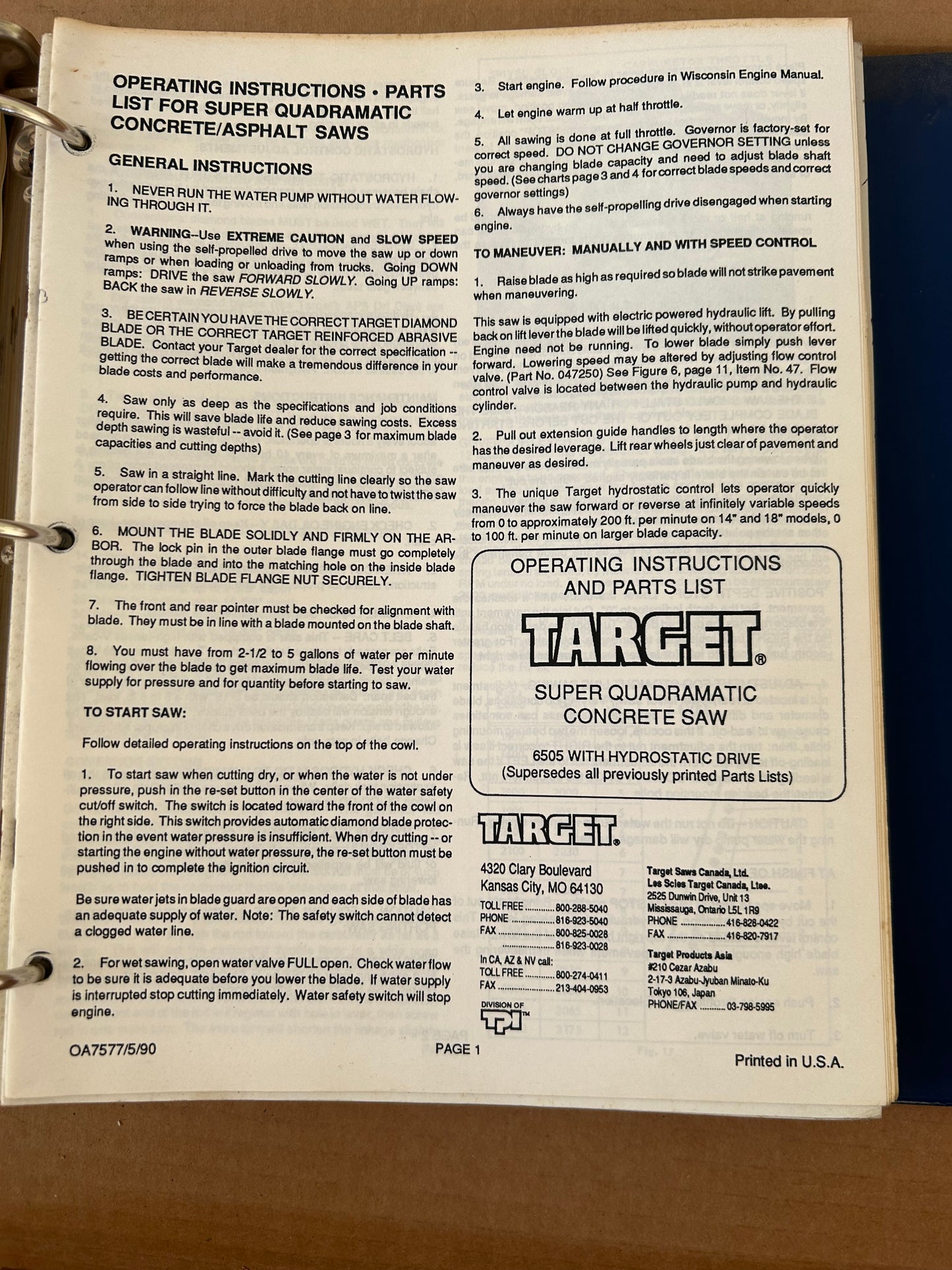 XANDER Target _ Saws & Etc Manuals vol 1