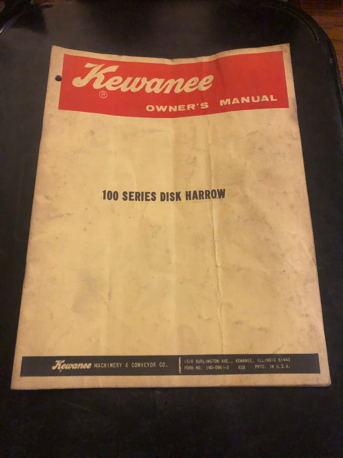 Kewanee _ 100 Series Disk Harrow _ Owner’s Manual